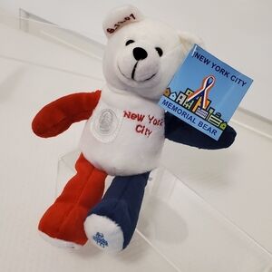 9-11 New York City Memorial Plush Bear w/ 2001 USPS Stamp